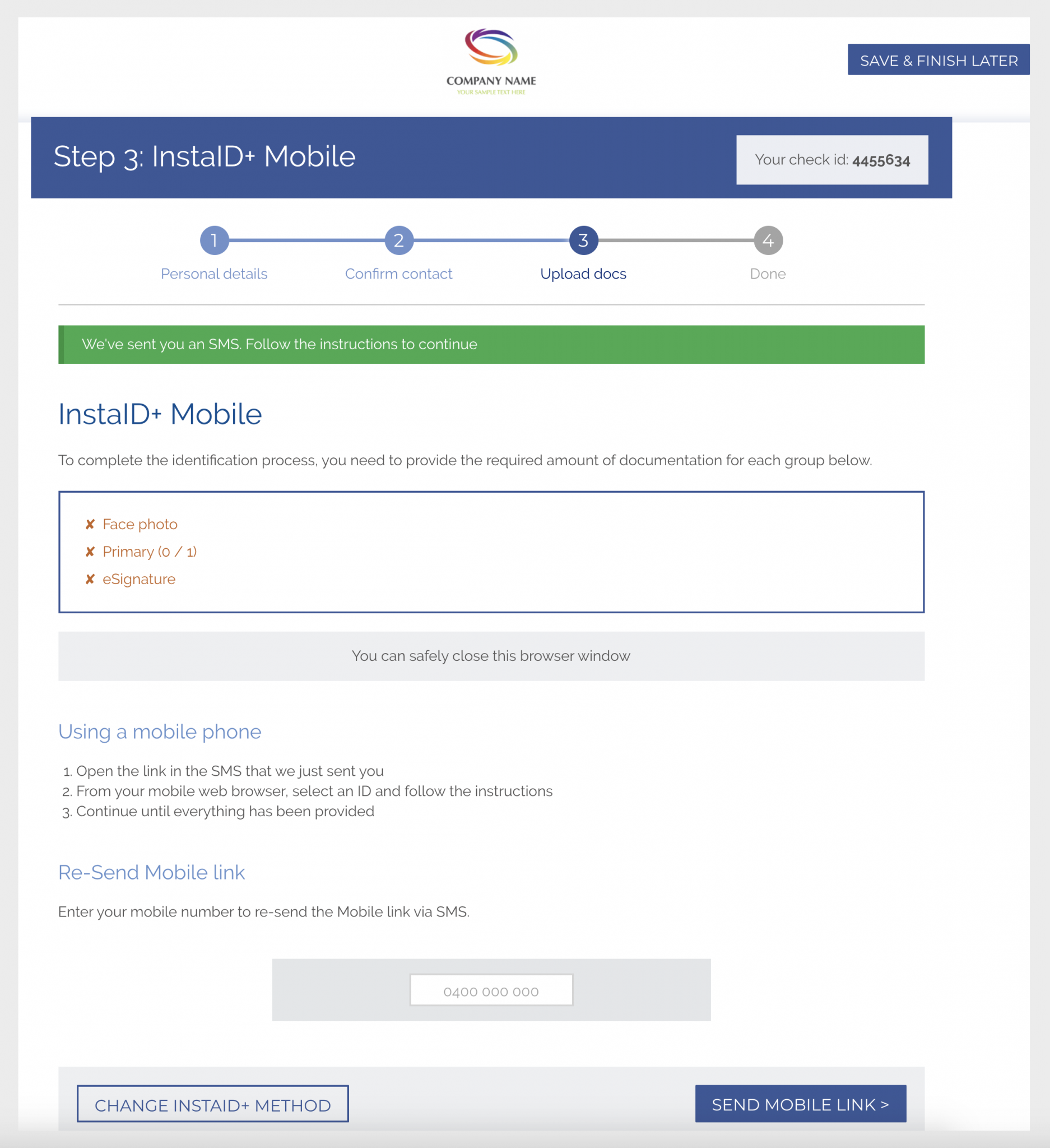 ID Screen mobile