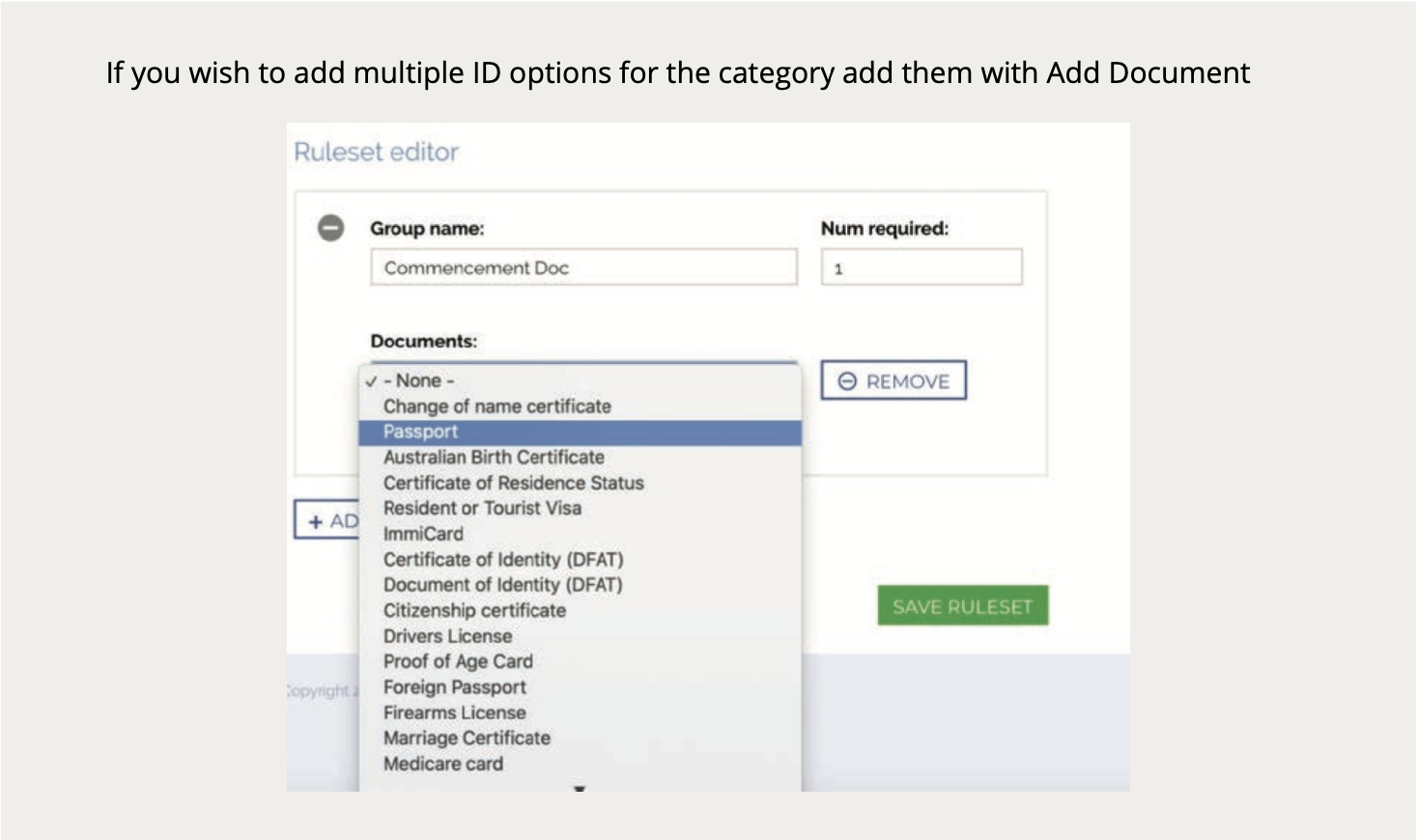 creating a ruleset 5