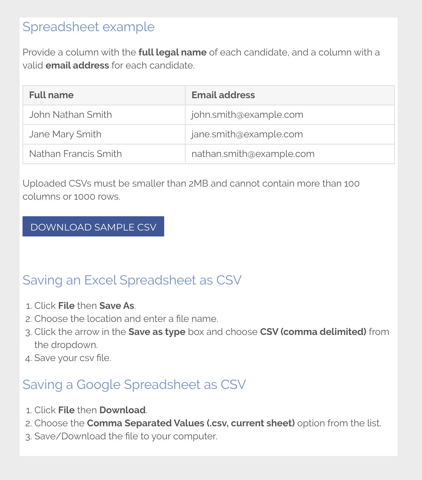 import csv file 2